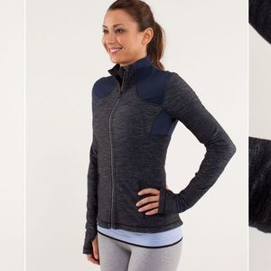 Lululemon Forme Jacket Slub Denim Inkwell sz 8